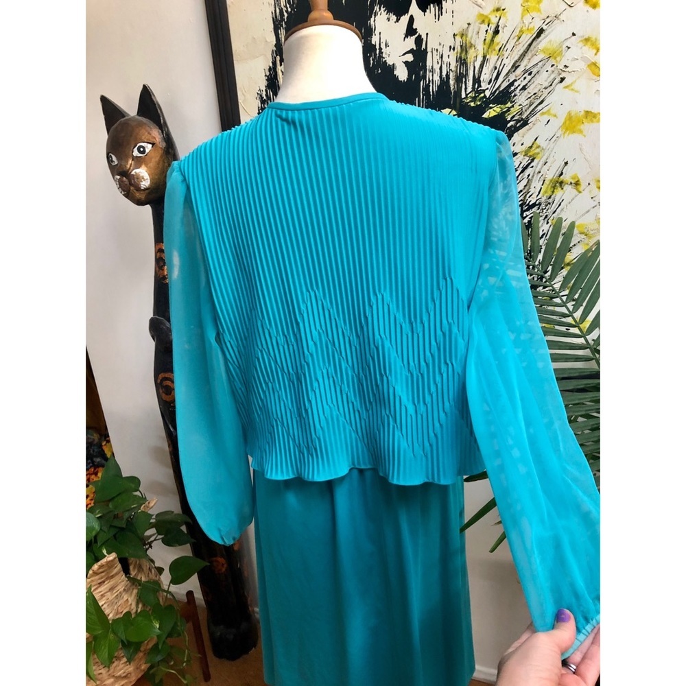Cutest Blue Vtg Dress - Picture 3 of 7